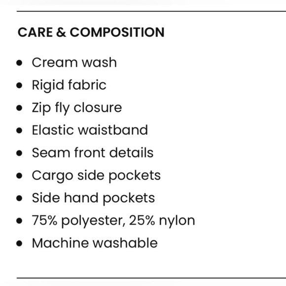 NWT Pacsun Cream Birch Low Rise Puddle Cargo Pants, size M - Picture 8 of 13